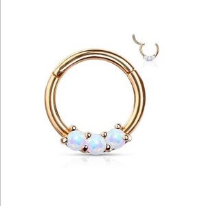 Triple Opal Set Seamless Rose Gold PVD Clicker